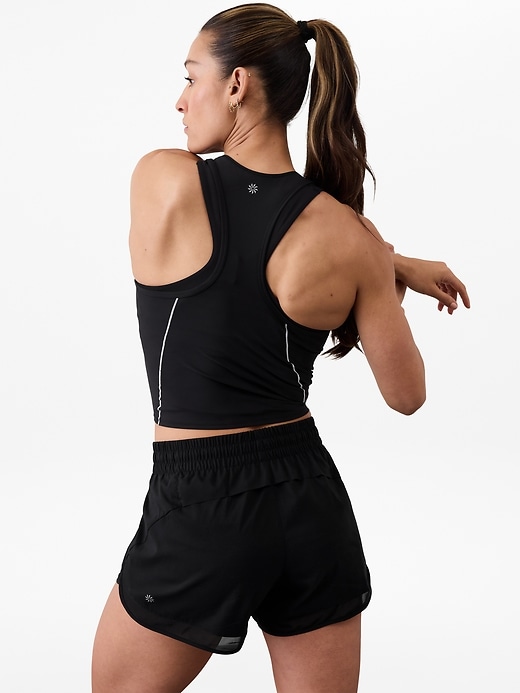 Image number 3 showing, Mesh Racer Run Mid Rise 4 Short