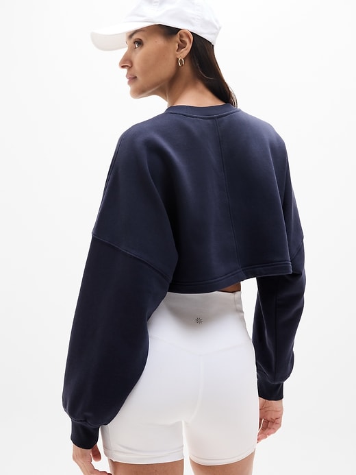Image number 3 showing, Heavyweight Terry Super Cropped Dolman
