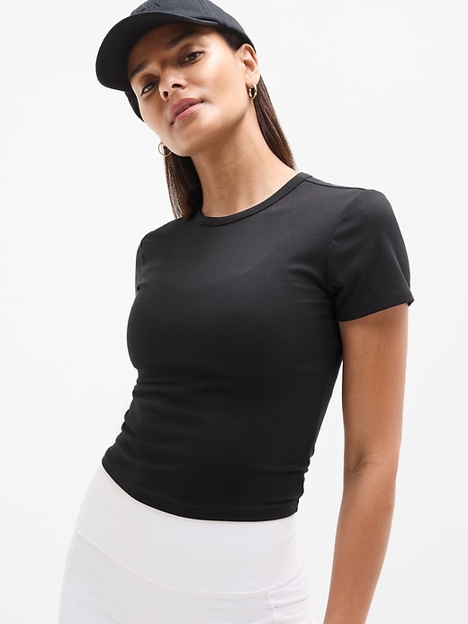 Image number 2 showing, Signature Rib Crop Tee