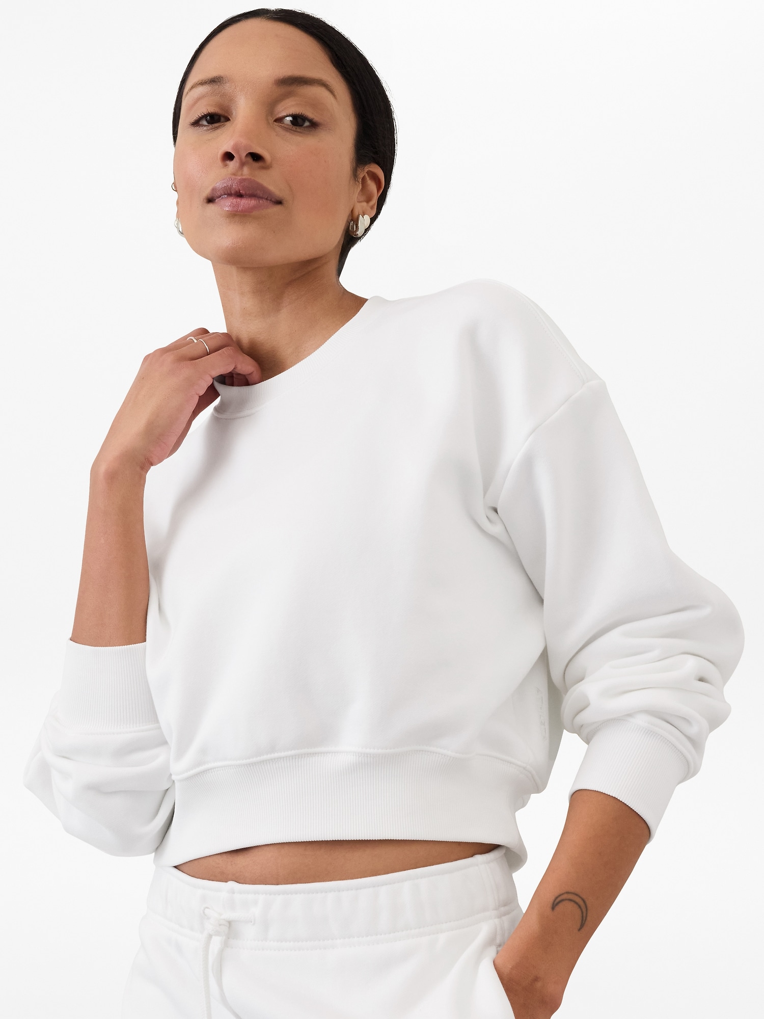 Heavyweight Terry Crop Crew Sweatshirt