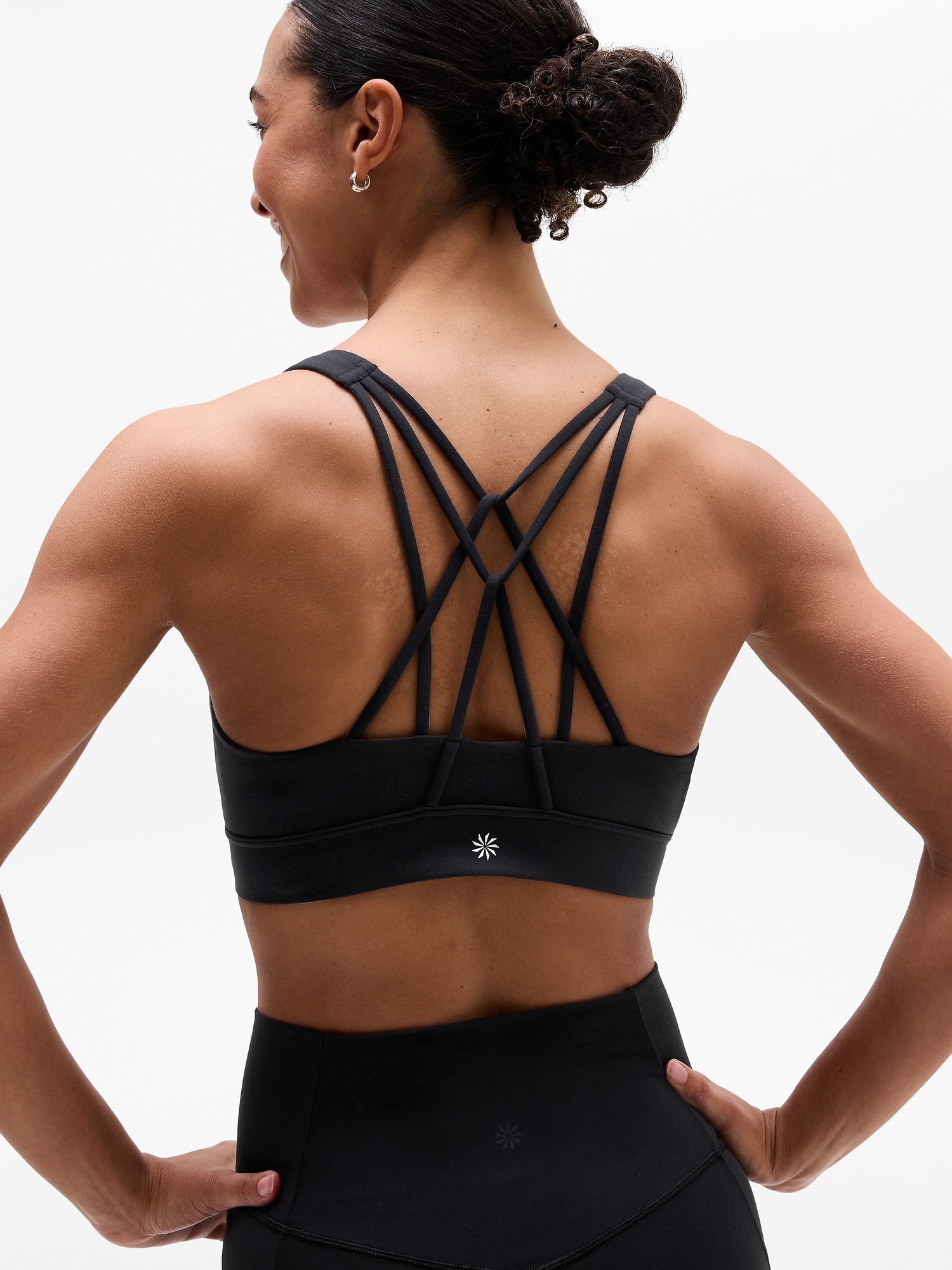 Athleta Women's Perfect Form Sports Bra D-Dd Black  Size L