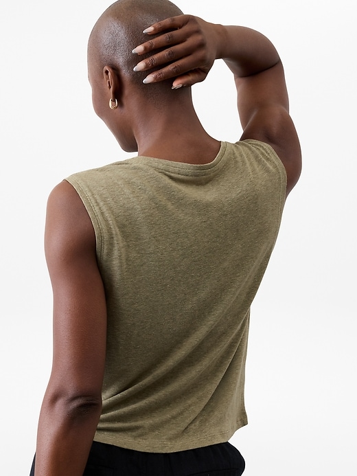 Image number 2 showing, Getaway Linen Blend Muscle Tank