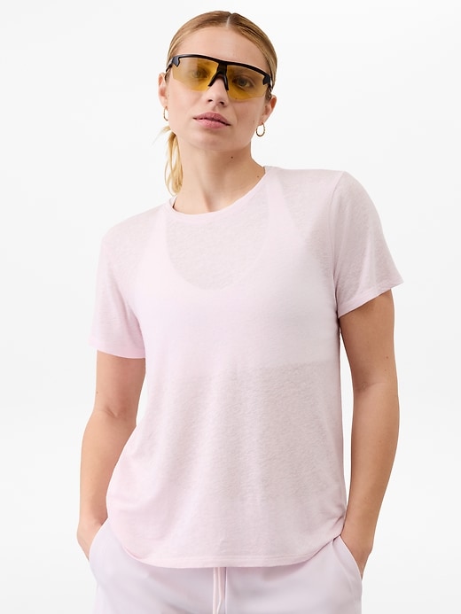 Image number 5 showing, Getaway Linen Blend Tee