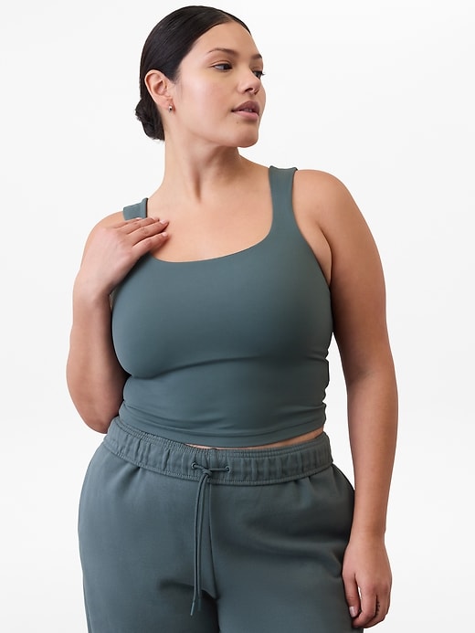 Image number 1 showing, Transcend Square Neck Crop Sports Bra D-DD