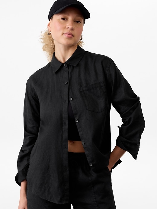 Image number 4 showing, Retreat Linen Top