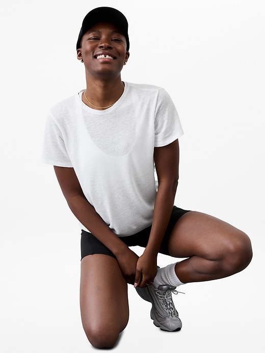 Image number 5 showing, Getaway Linen Blend Tee