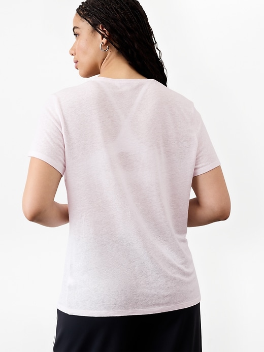 Image number 2 showing, Getaway Linen Blend Tee
