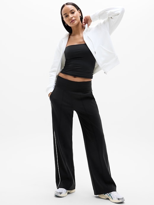 Image number 2 showing, Venice High Rise Track Stripe Wide Leg Pant