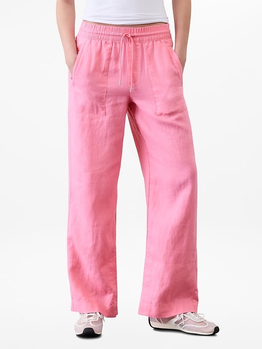 Image number 1 showing, Retreat Linen High Rise Wide Leg Pant