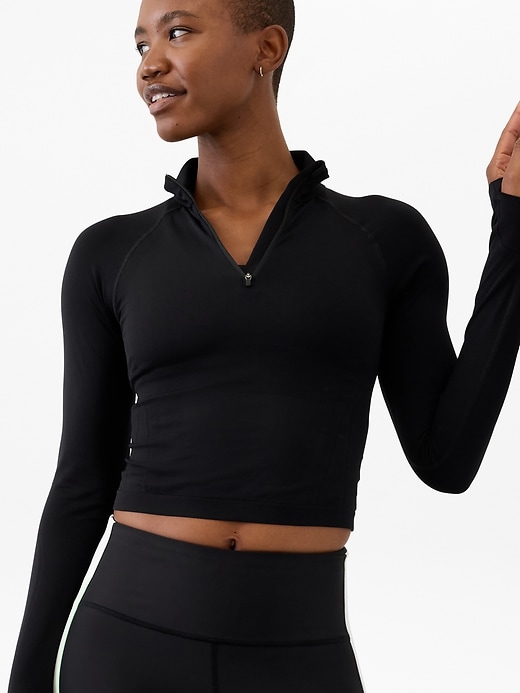 Image number 3 showing, Momentum Seamless Crop Half Zip