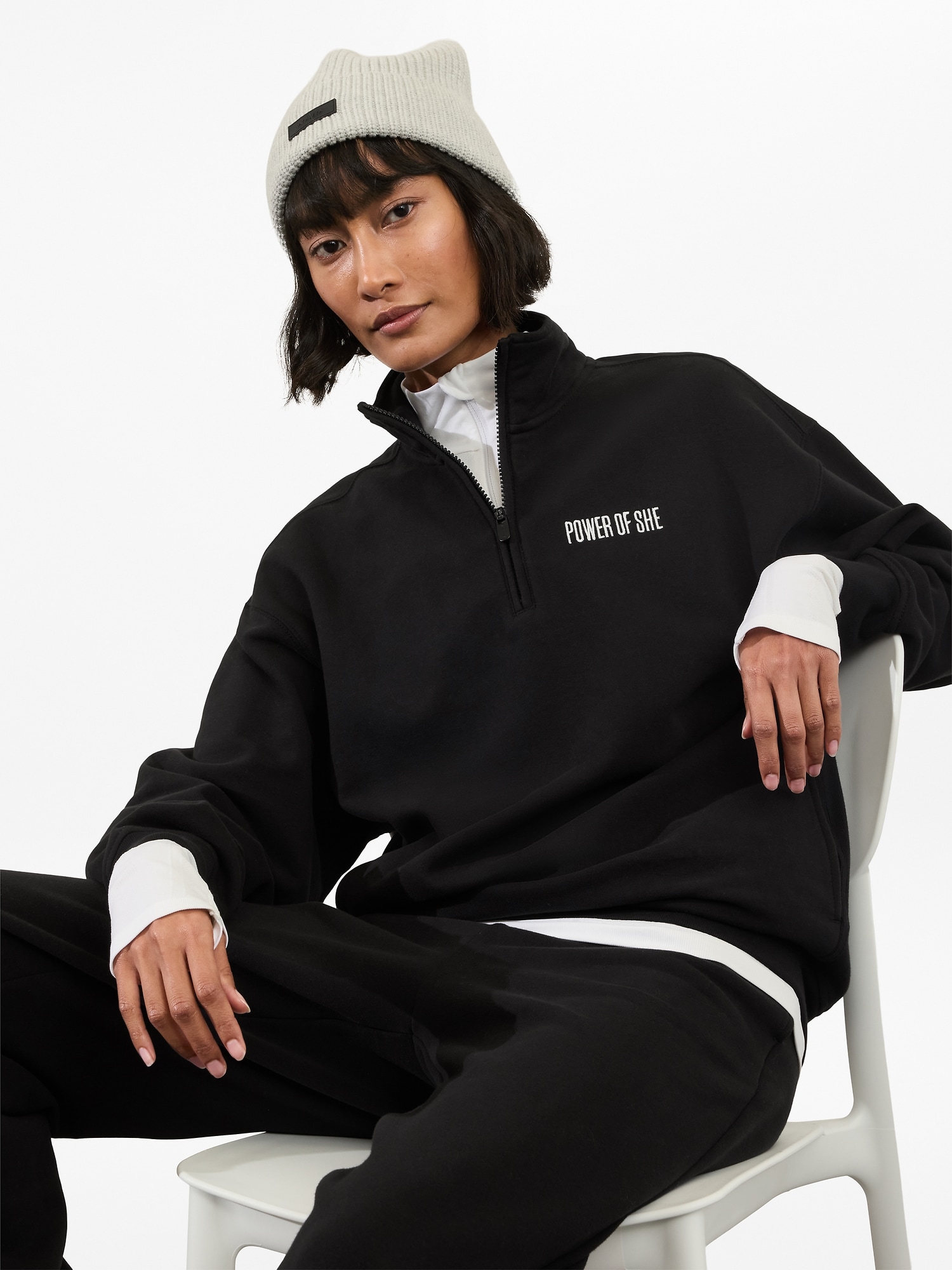 Power of She 1/4 Zip Sweatshirt