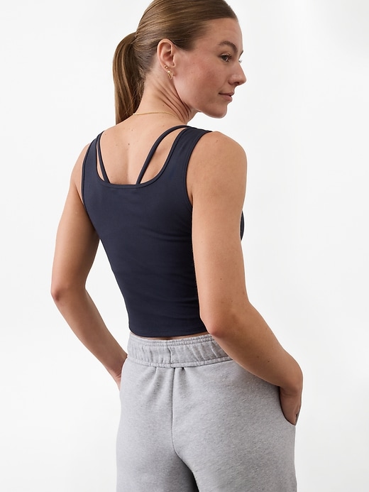 Image number 2 showing, Signature Rib Square Neck Crop Tank