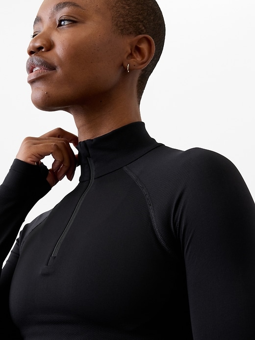 Image number 2 showing, Momentum Seamless Crop Half Zip