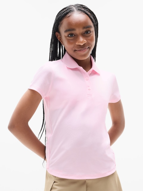 Athleta Girl School Day Polo - Beeblossom Pink