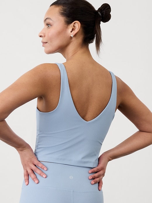 Image number 3 showing, Transcend V Neck Rib Crop Sports Bra A-C