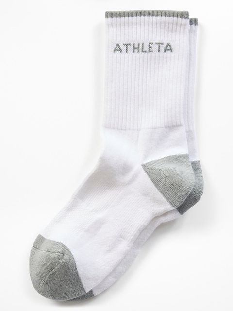 Athleta Colorblock Everyday Crew Sock - Stone