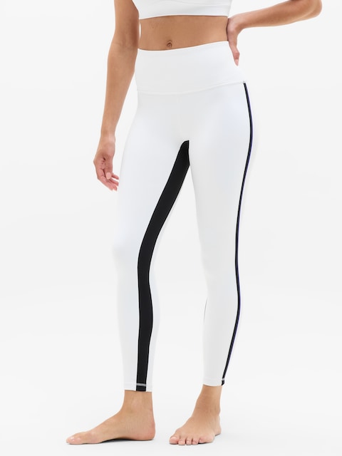 Elation Ultra High Rise Piping Legging - Bright White/Black
