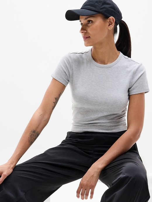 Image number 2 showing, Signature Rib Crop Tee