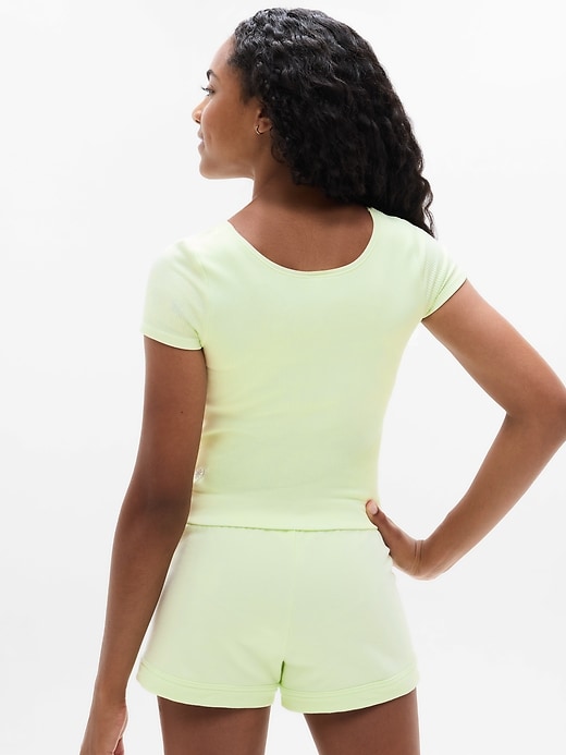 Image number 2 showing, Athleta Girl Rise Above Rib Crop Tee