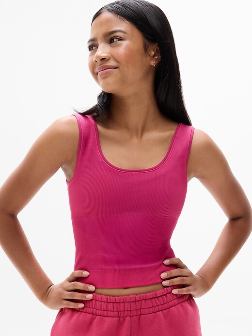 Image number 1 showing, Athleta Girl Rise Above Rib Crop Tank