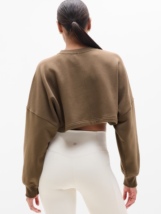 Image number 3 showing, Heavyweight Terry Super Cropped Dolman