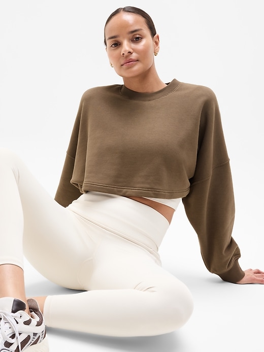 Image number 2 showing, Heavyweight Terry Super Cropped Dolman
