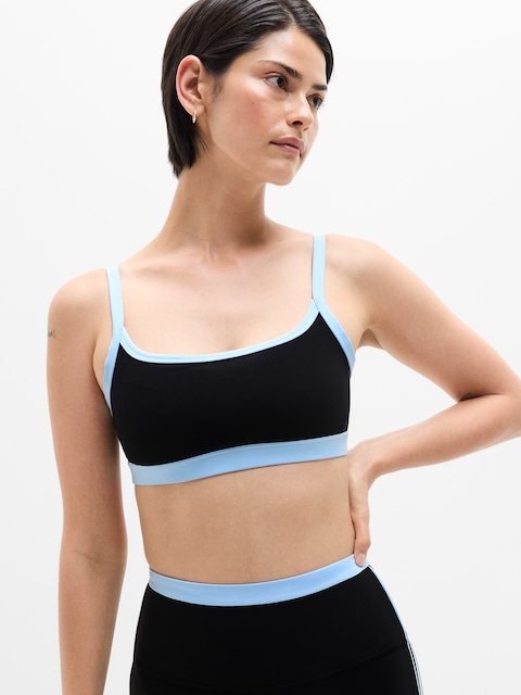 Square Neck Bra D-DD - Black/Mist Blue