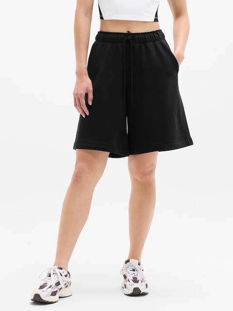Terry Mid Rise Bermuda 10" Short - Black