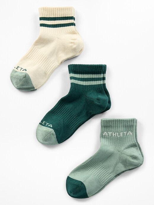 Image number 1 showing, Athleta Girl Everyday Crew Sock 3-Pack