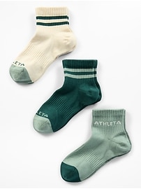 Image number 1 showing, Athleta Girl Everyday Crew Sock 3-Pack