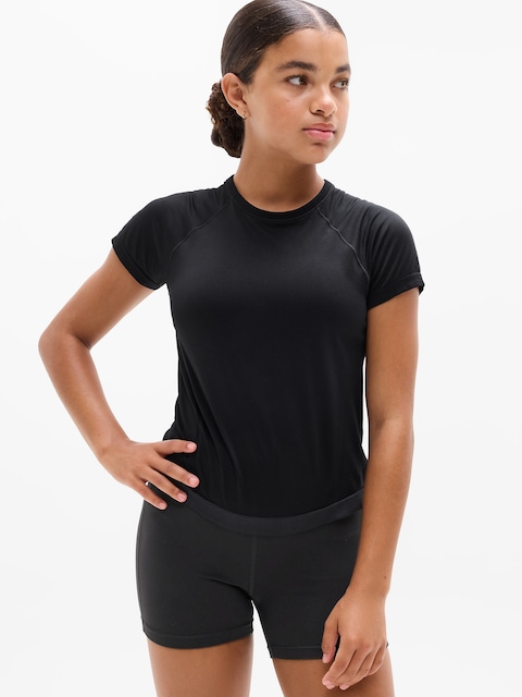 Athleta Girl Power Up Sport Length Tee - Black