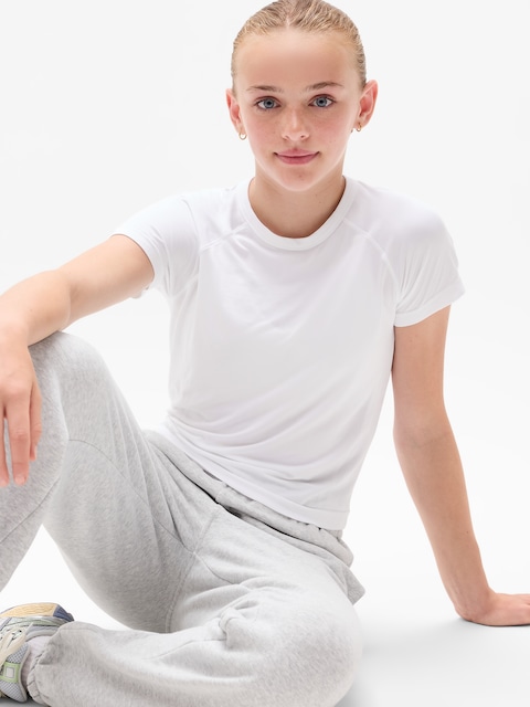 Athleta Girl Power Up Sport Length Tee - White