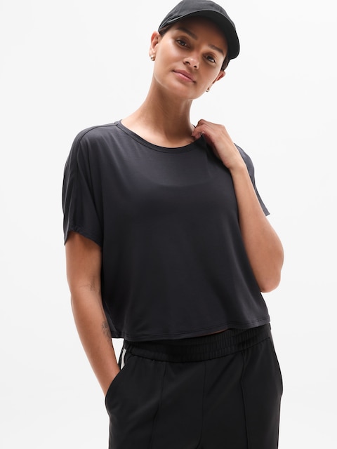 With Ease Crop Tee - Black