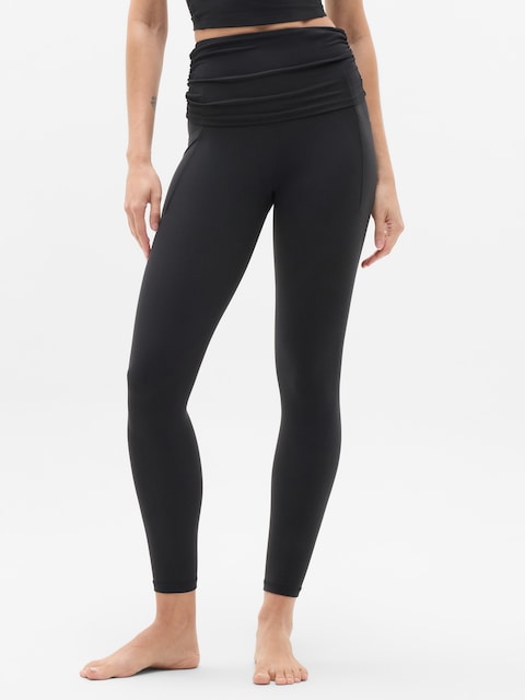 Salutation Stash Fold Over 7/8 Legging - Black