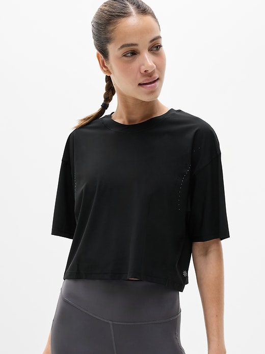 Image number 1 showing, Ultimate Lasercut Crop Tee