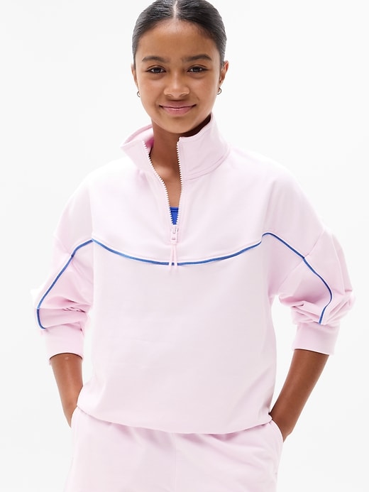 Image number 1 showing, Athleta Girl School Vibes 1/4 Zip Sweatshirt