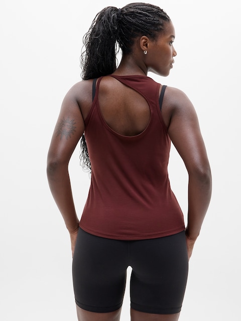 With Ease Cut Out Tank - Garnet