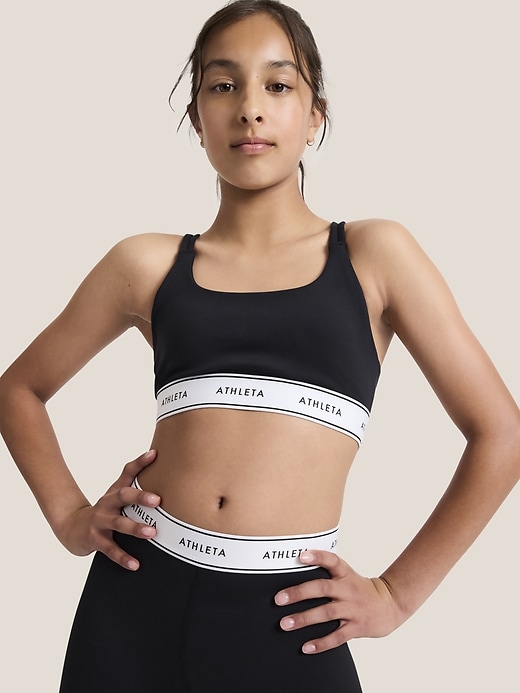 Image number 7 showing, Athleta Girl High Speed Logo Bra