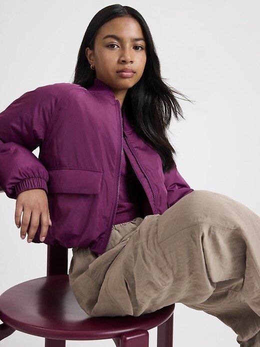 Image number 6 showing, Athleta Girl Bomber Puffer Jacket