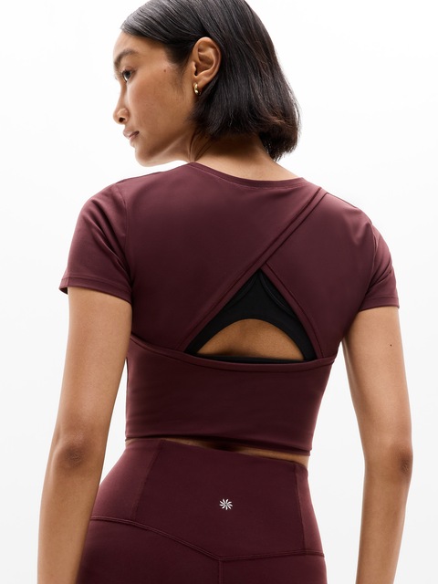 Transcend Open Back Tee - Garnet