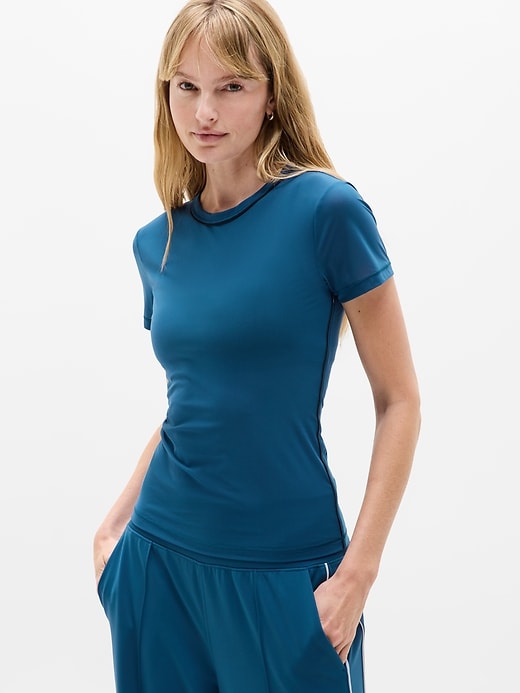 Image number 1 showing, Sheer Mesh Tee