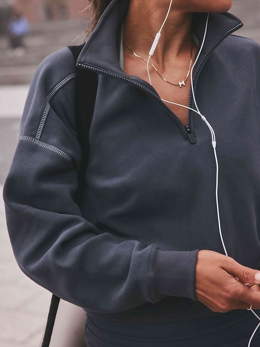 Image number 2 showing, Forever Fleece 1/2 Zip High Hip Sweatshirt