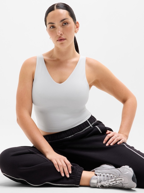 Transcend V-Neck Crop Sports Bra D-DD - Quartz