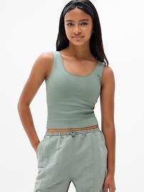 Image number 1 showing, Athleta Girl Rise Above Rib Crop Tank
