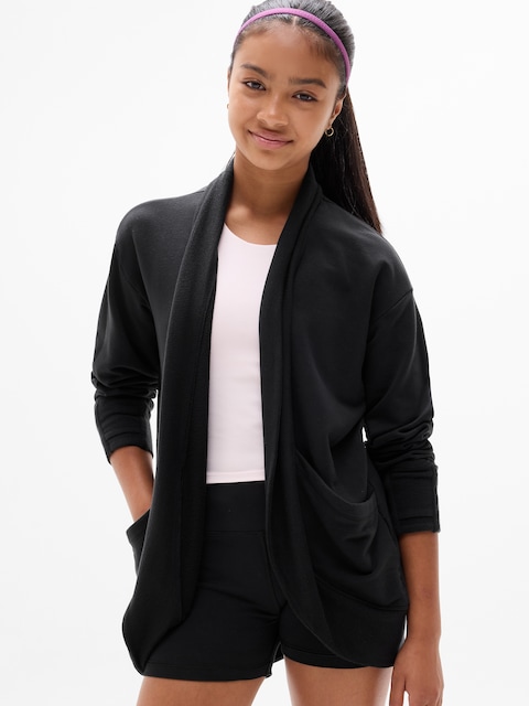 Athleta Girl Wrap 'n Roll Cardigan - Black