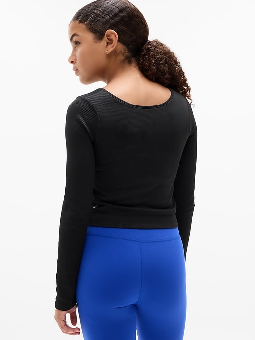 Image number 3 showing, Athleta Girl Rise Above Rib Crop Top