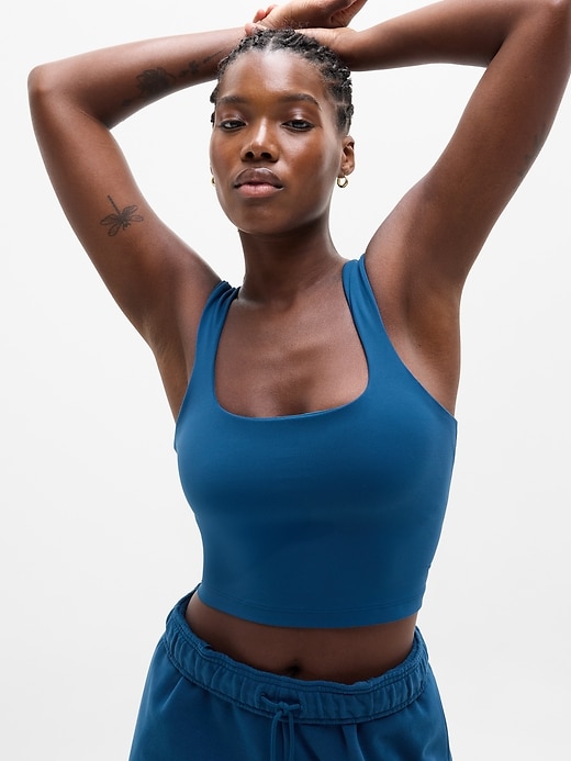 Image number 1 showing, Transcend Square Neck Crop Sports Bra A-C