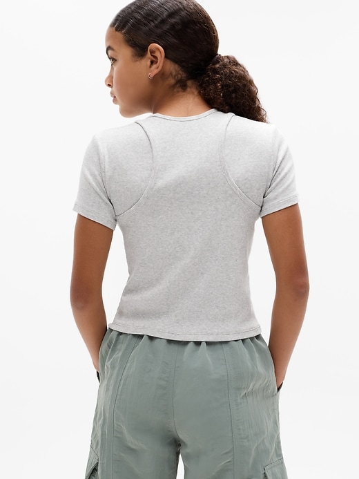 Image number 4 showing, Athleta Girl Right Moves Rib Double Up Tee