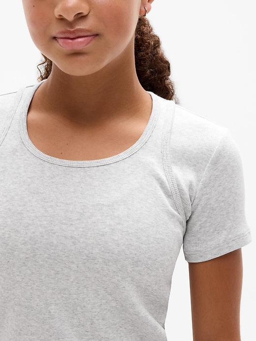 Image number 2 showing, Athleta Girl Right Moves Rib Double Up Tee