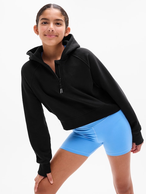 Athleta Girl All Day Half Zip Hoodie - Black